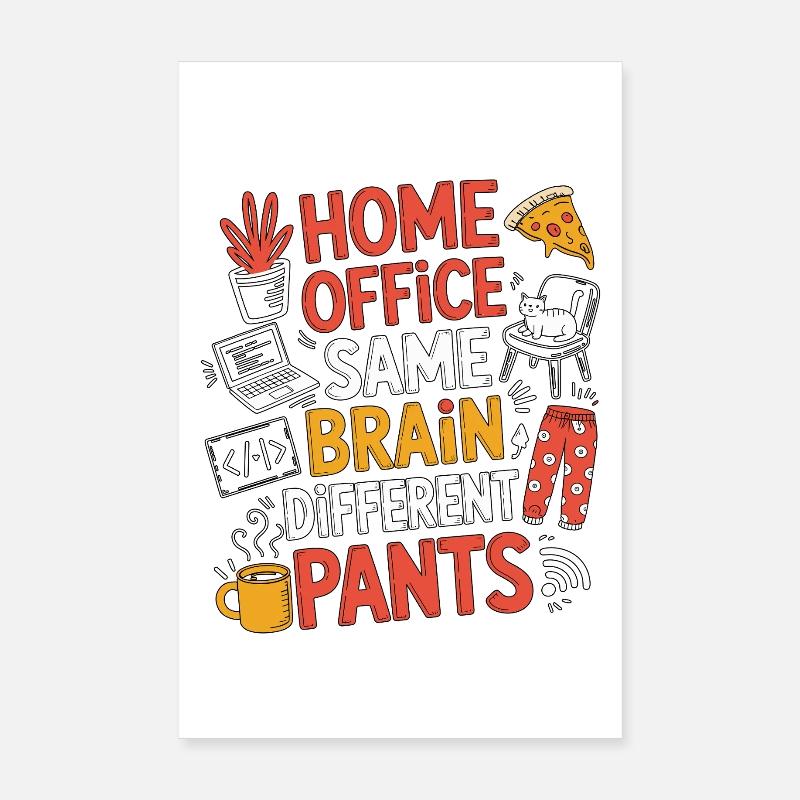 Remote Developer Home Office Same Web Developer Poster 20x30 cm