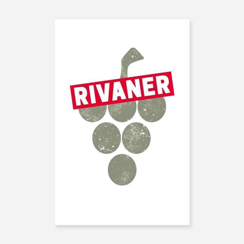 Rivaner Vine Vintage Wine Drinker and Winemaker Design Poster 8" x 12" (20x30 cm)