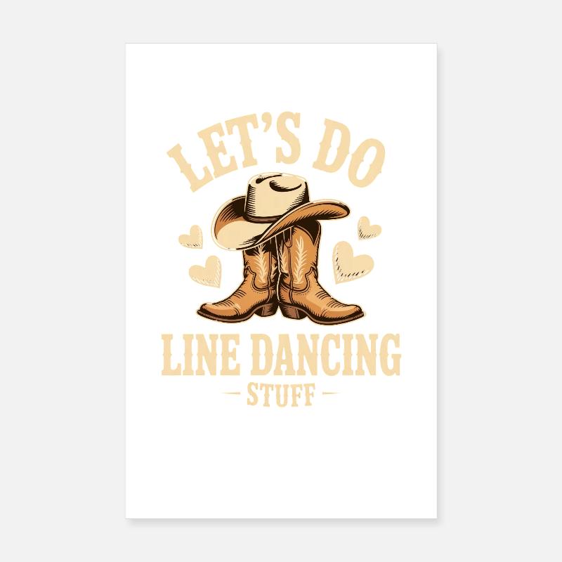 Line Dance Line Dancing Line Dancer Gift Poster 8" x 12" (20x30 cm)