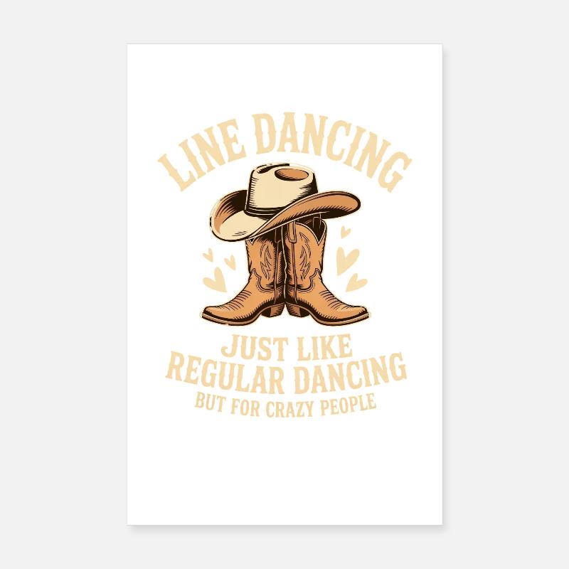Line Dance Line Dancer Line Dancing Geschenke Poster 20x30 cm