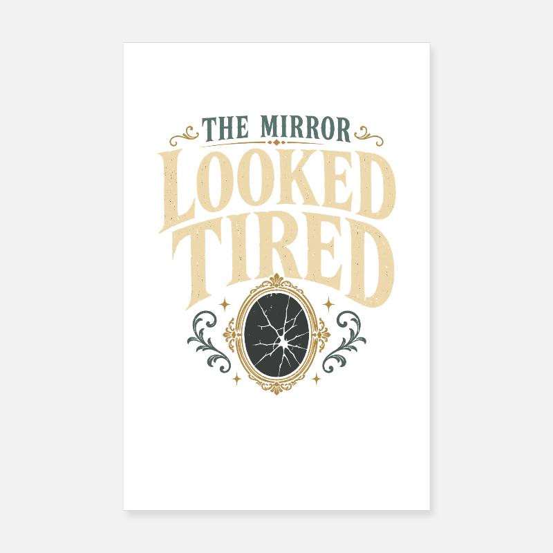 Haunted mirror, cursed mirror spirit in the mirror, Poster 8" x 12" (20x30 cm)