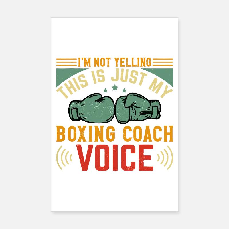 Coach de boxe Voice Tee Poster 20 x 30 cm