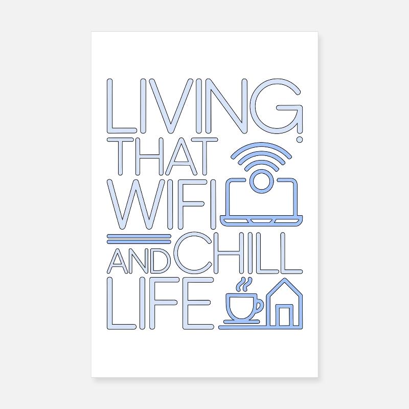 Développeur à distance vivant ce Web Developer WiFi Poster 20 x 30 cm