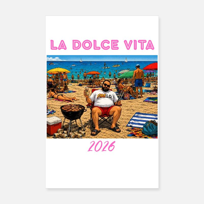 LA_DOLCE_VITA - Poster 20x30 cm - Weiß