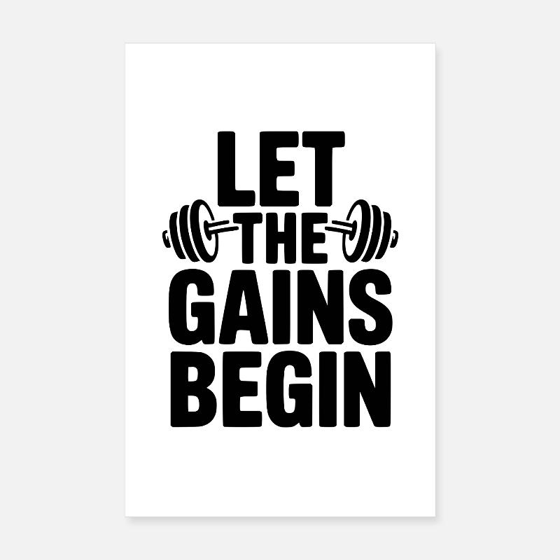 Que les gains commencent Poster 20 x 30 cm
