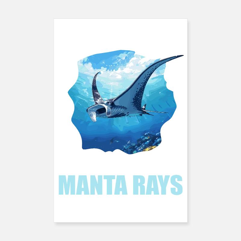 Rochen Mantarochen Poster 20x30 cm