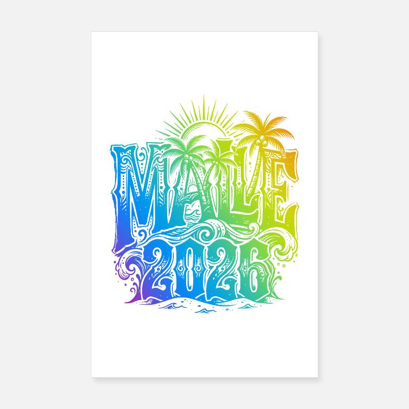 Malle 2026 Multicolore Poster 20 x 30 cm