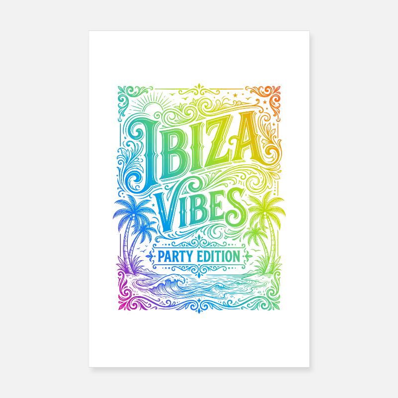 Ibiza Vibes Bunt Poster 20x30 cm