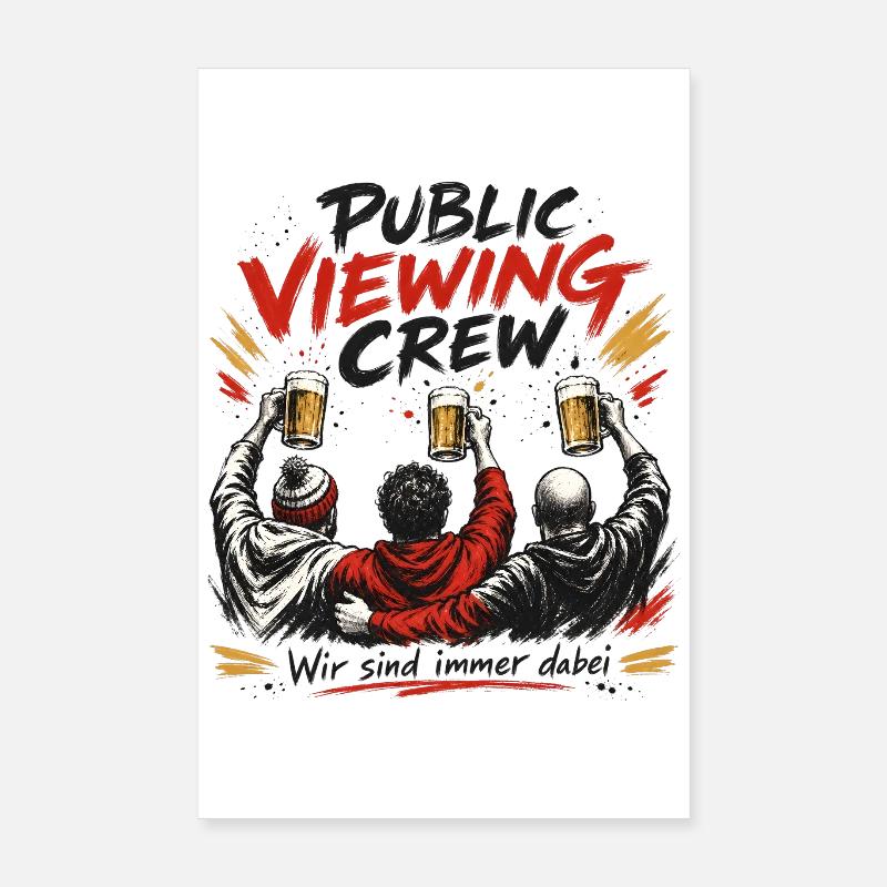 Public Viewing Crew – Bierfreunde Poster 20x30 cm