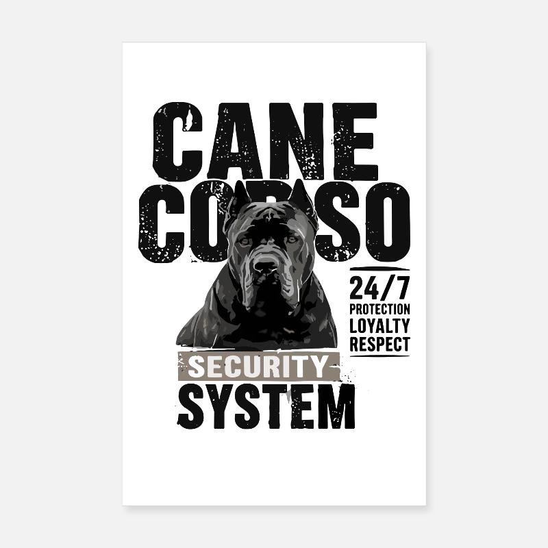 Système de sécurité Cane Corso 24h/7 Poster 20 x 30 cm