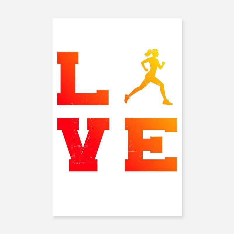 Gift idea for a running with running Poster 8" x 12" (20x30 cm)