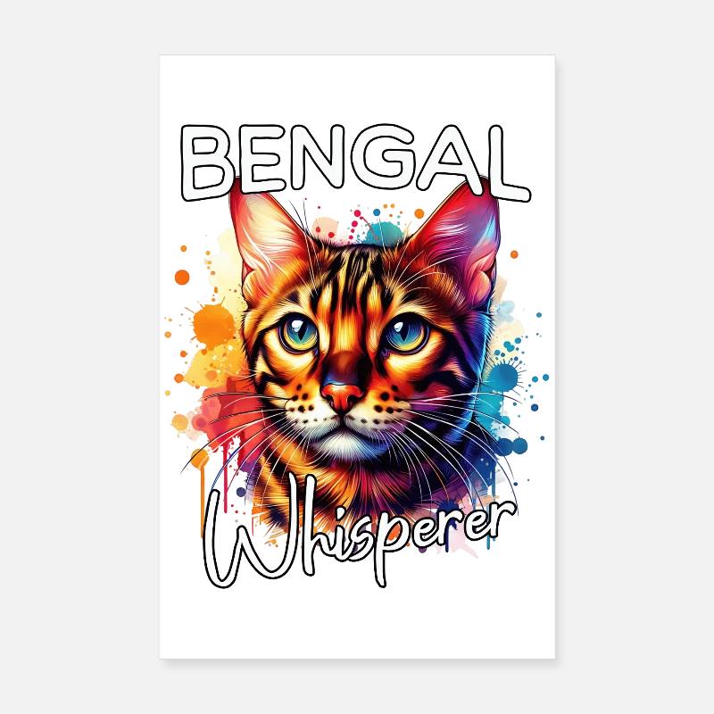 Bengalkatze Flüsterer Poster 20x30 cm