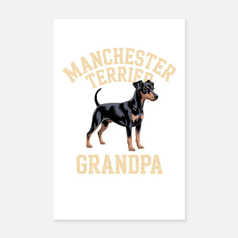 Manchester Terrier Opa Geschenk Poster 20x30 cm