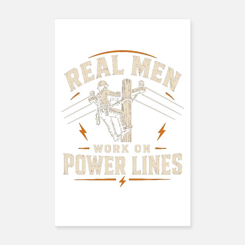 Elektriker Ingenieur Technik Kabel Design Poster 20x30 cm
