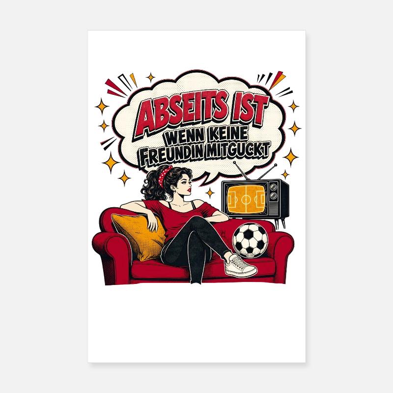 Abseits ist Retro Couch Pop-Art Poster 20x30 cm