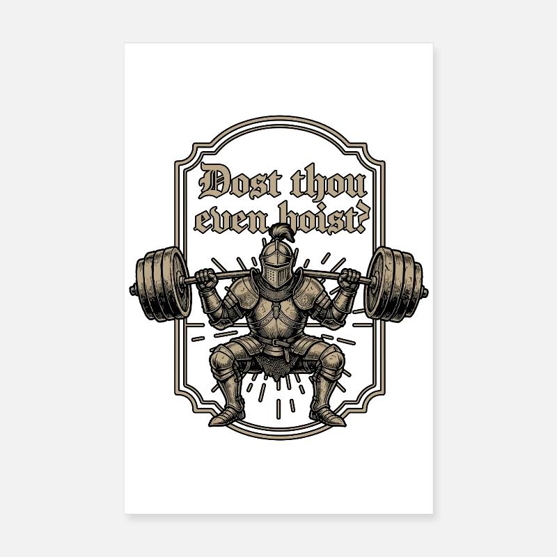 Tiens-tu même un chevalier médiéval Poster 20 x 30 cm
