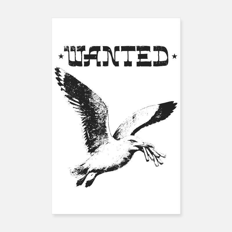 Wanted - Diebische Möwe Poster 20x30 cm