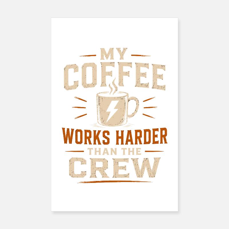 Lineman Humor Strom Kabel Kaffee Poster 20x30 cm