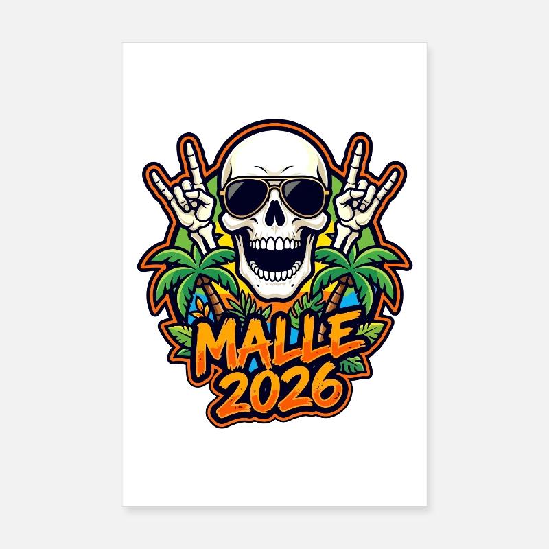 Malle 2026 Skull Poster 20 x 30 cm