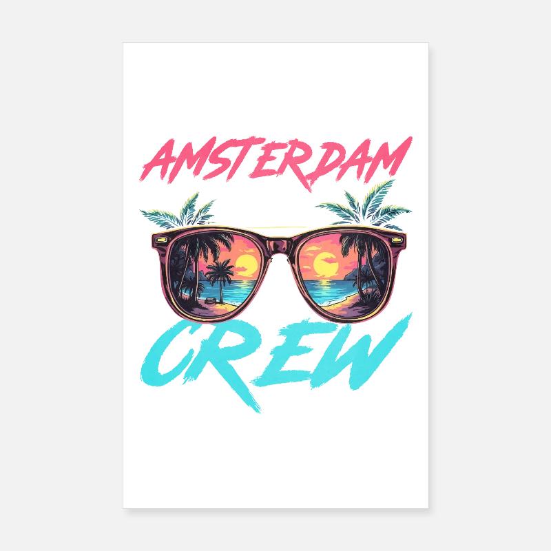Amsterdam Party Crew Poster 20 x 30 cm