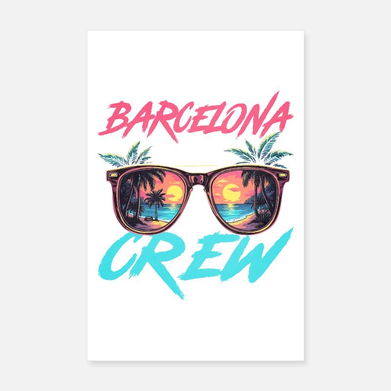 Barcelona Party Crew Poster 8" x 12" (20x30 cm)