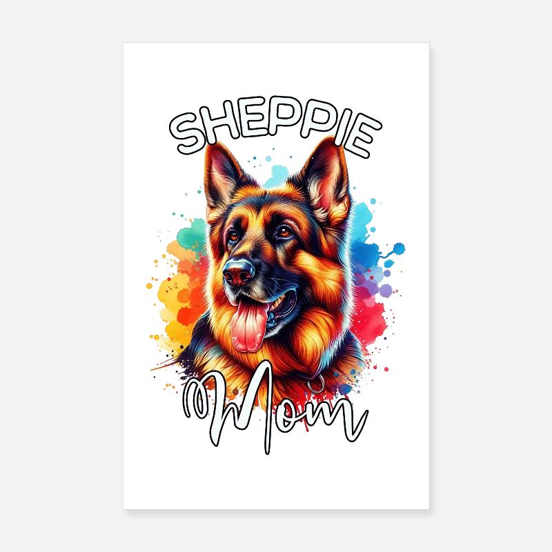 German Shepherd Mama Poster 8" x 12" (20x30 cm)