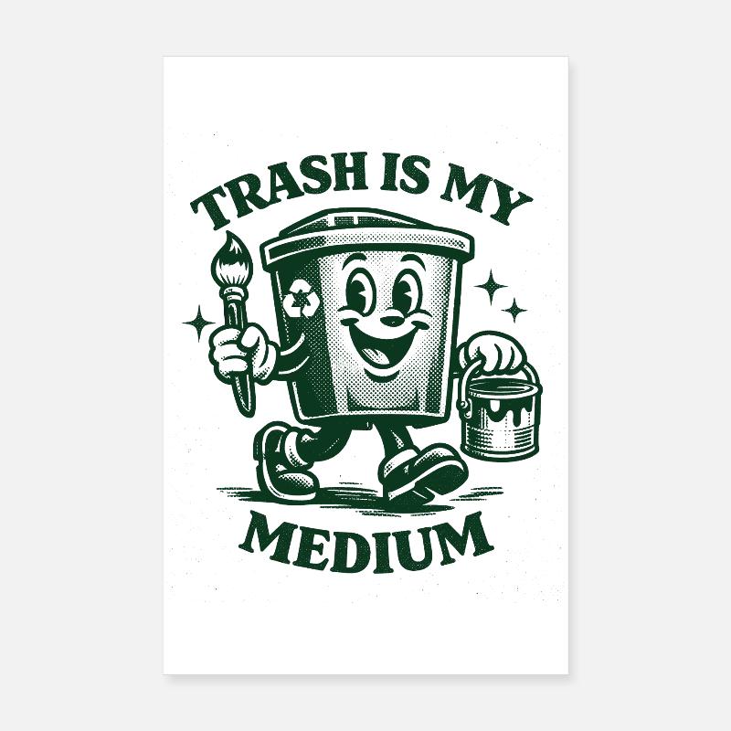 Les déchets sont mon médium | Recyclage de l’art Poster 20 x 30 cm