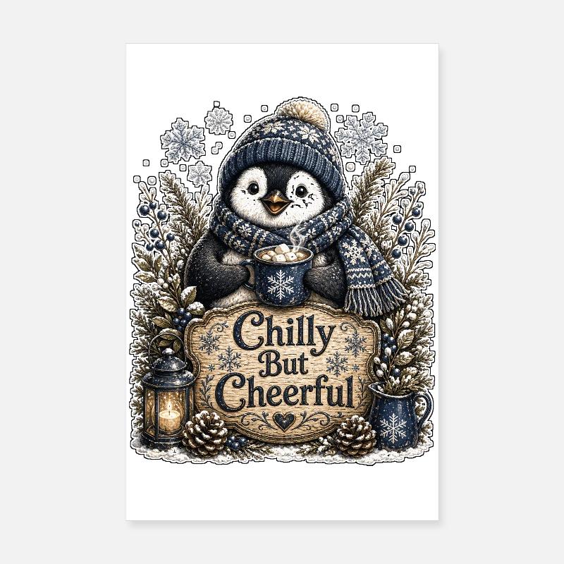 Chilly But Cheerful Poster 8" x 12" (20x30 cm)