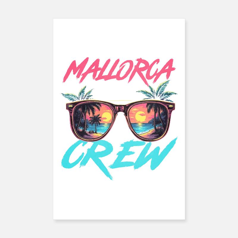 Mallorca Party Crew Poster 20 x 30 cm