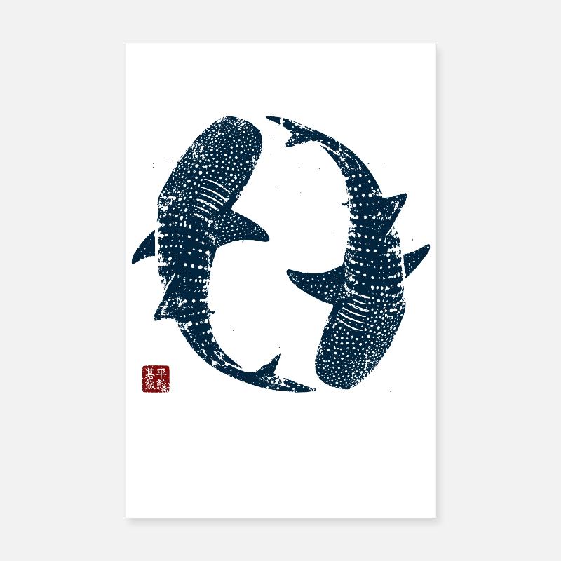 Cercle des requins-baleines Poster 20 x 30 cm