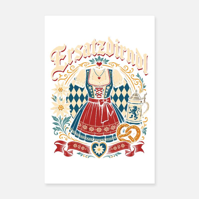Bayerisches Dirndlzauber Poster 20x30 cm