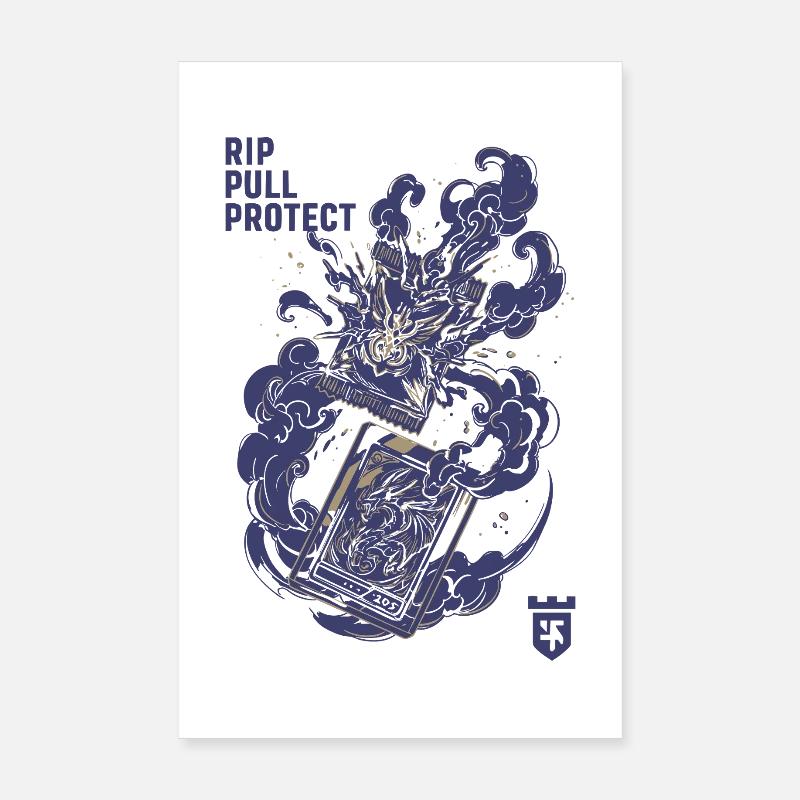 RIP PULL PROTECT Trading Card Collector Legendary Poster 8" x 12" (20x30 cm)
