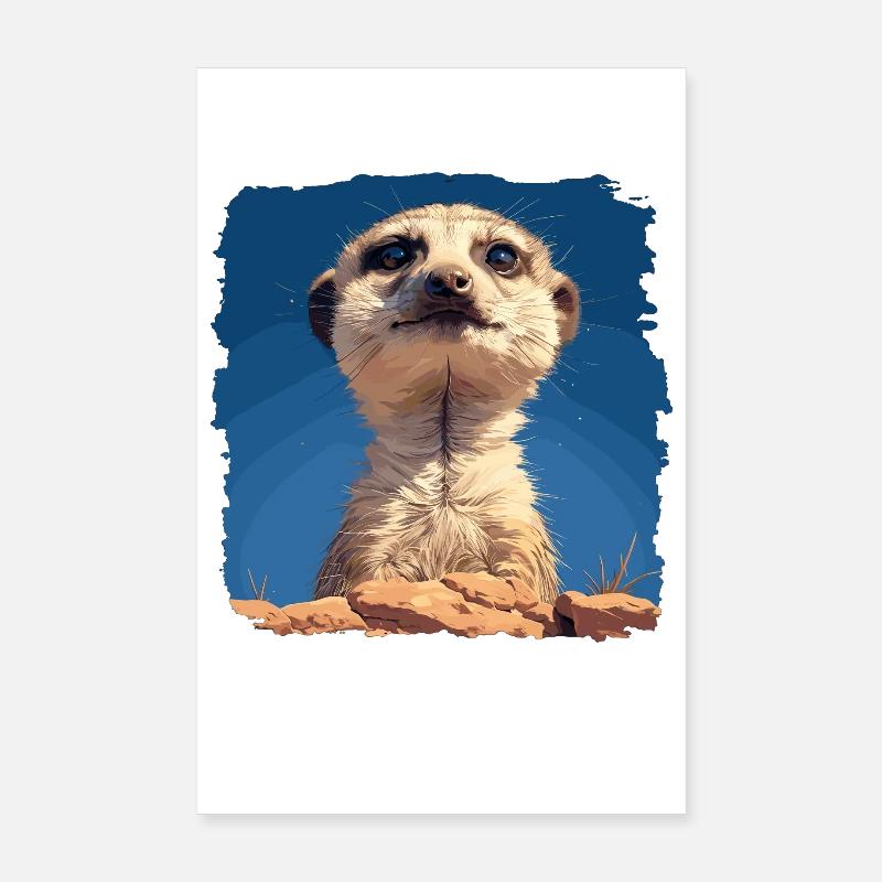 Suricate Erdmännchen Poster 20 x 30 cm