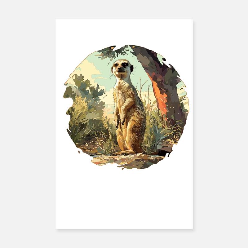Suricate Erdmännchen Poster 20 x 30 cm