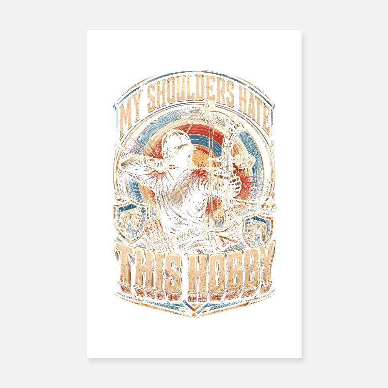 Bogenschießen Bogenschütze Poster 20x30 cm