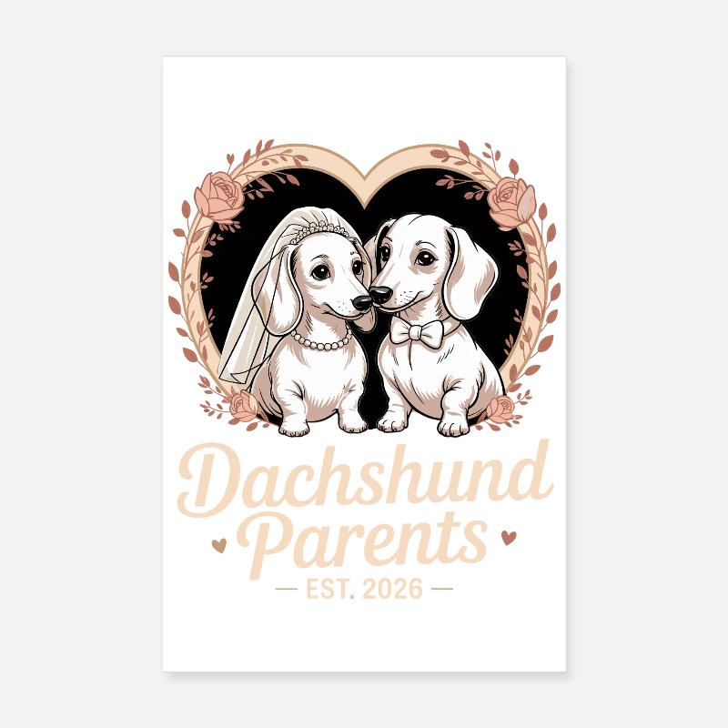 Dackel Eltern 2026 Poster 20x30 cm