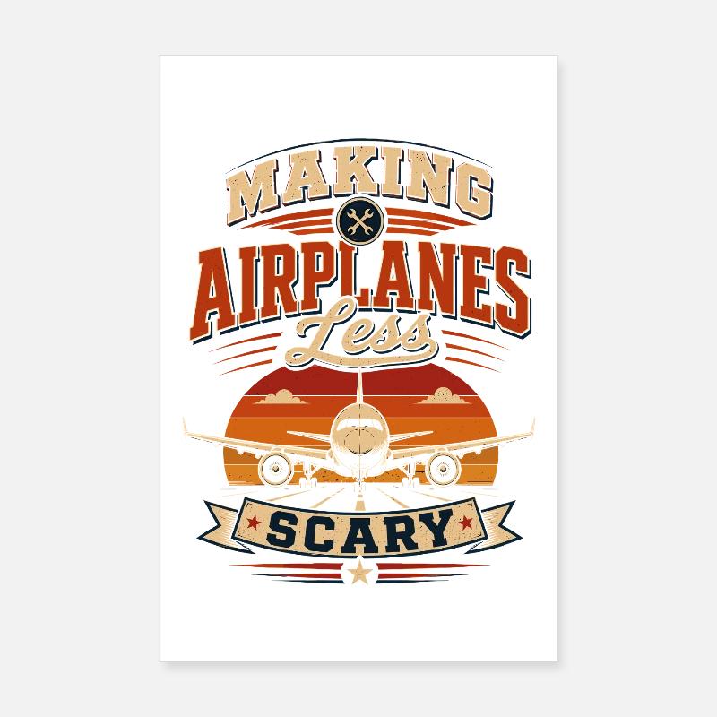 Luftfahrt Mechaniker Flugzeug Technik Profi Poster 20x30 cm