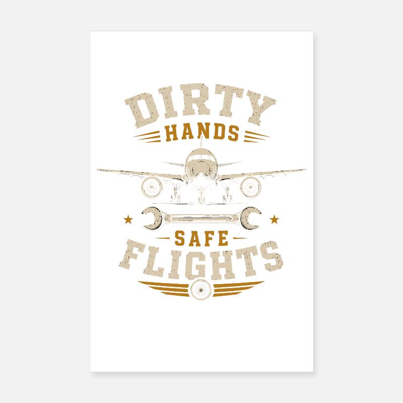 Flugzeug Ingenieur Technik Und Wartung Poster 20x30 cm