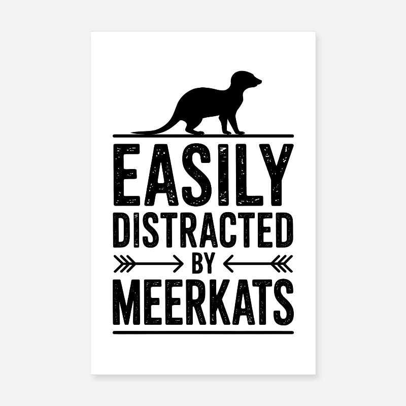 Dictons de suricate Cadeau drôle de suricate Poster 20 x 30 cm