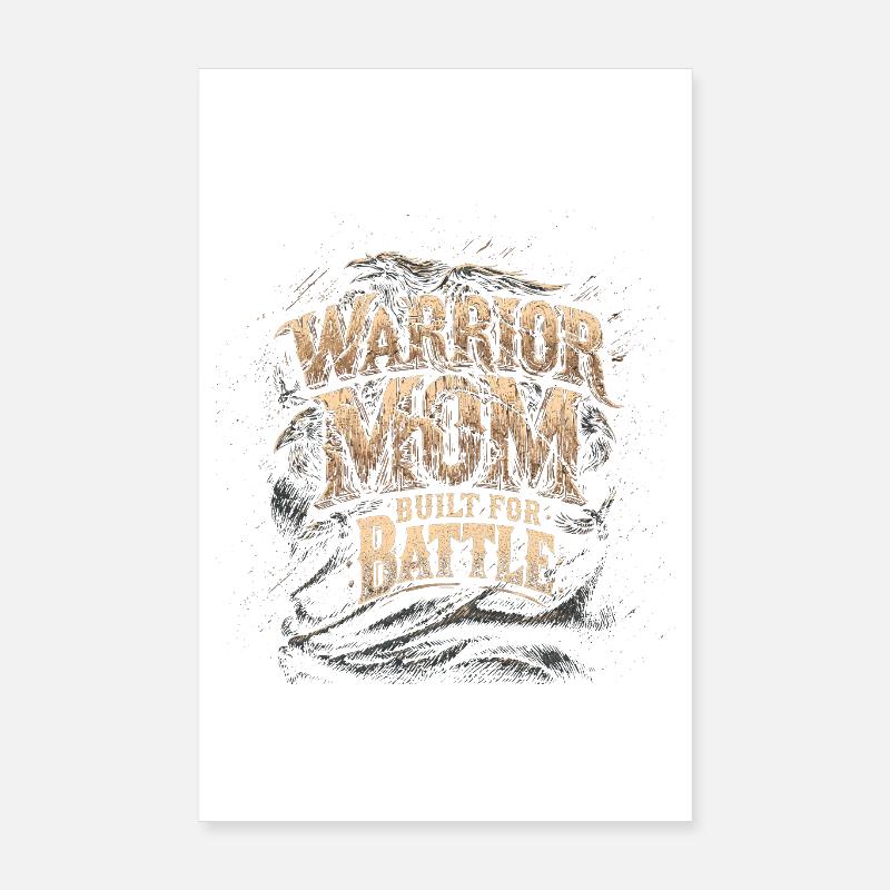 Warrior Mom Poster 8" x 12" (20x30 cm)