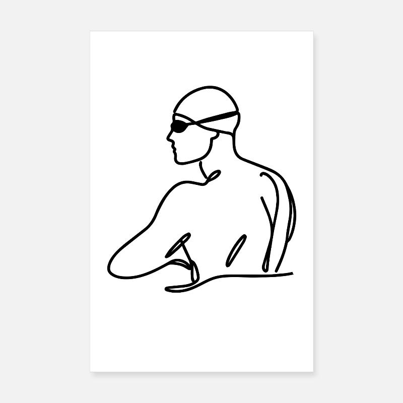 Graphisme de flotteur Poster 20 x 30 cm