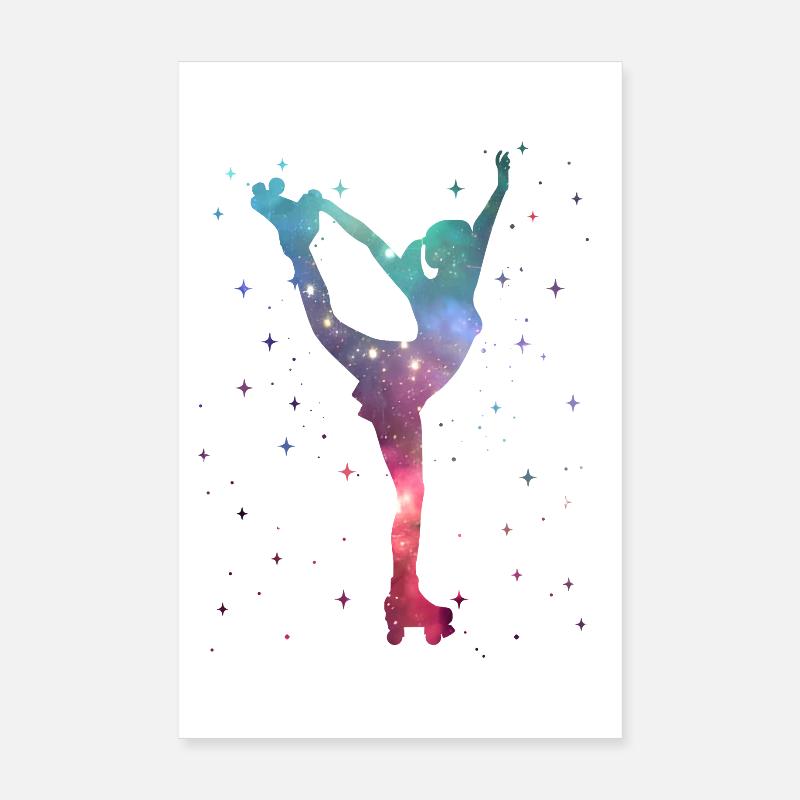Roller Skates Roller Skates Space Women's Roller Skate Poster 8" x 12" (20x30 cm)