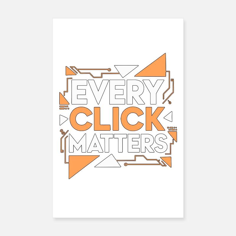 Designer UX/UI : Chaque clic compte : Designer web Poster 20 x 30 cm
