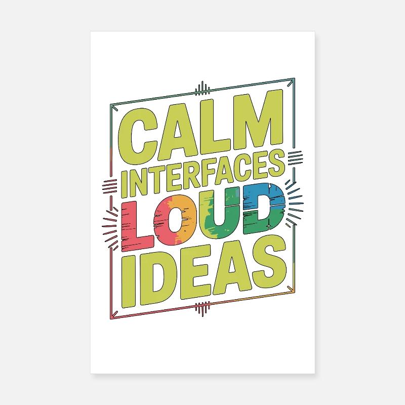 Designer UX/UI Interfaces calmes Concepteur Web bruyant Poster 20 x 30 cm
