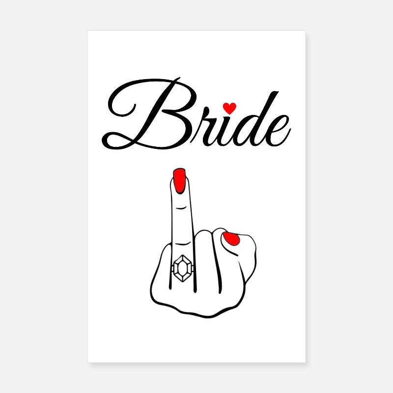 Sassy Bride Bachelorette Poster 8" x 12" (20x30 cm)