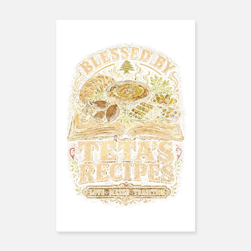 Recettes de tetas libanais libanaises Poster 20 x 30 cm