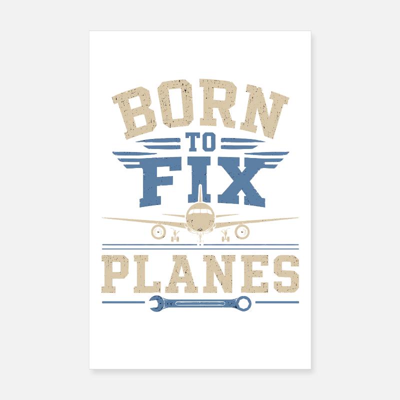 Luftfahrt Ingenieur Flugzeugtechnik Wartung Poster 20x30 cm