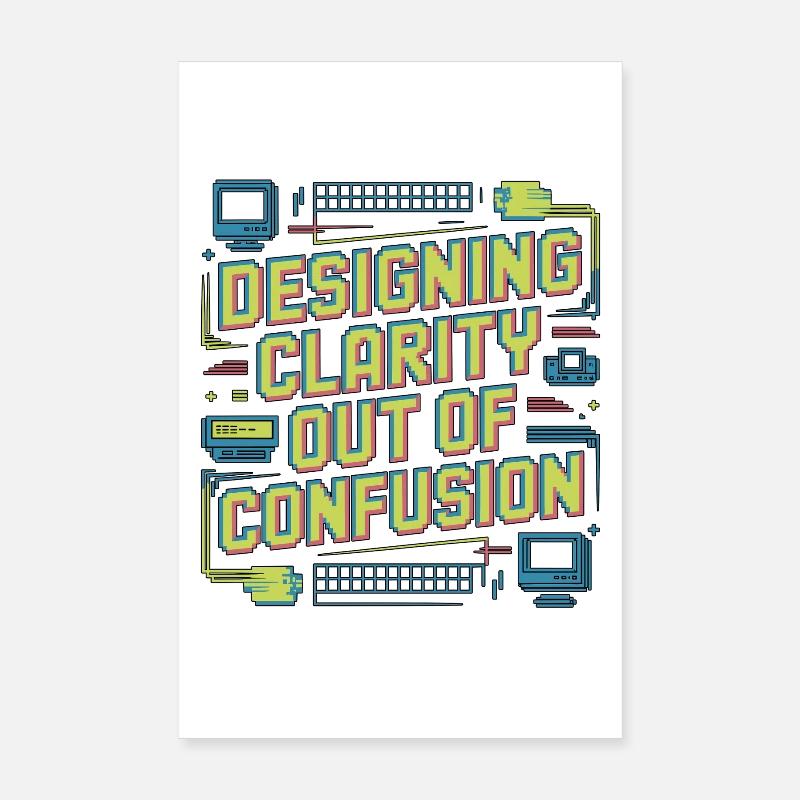 Designer UX/UI Conception de Clarity Web Designer Poster 20 x 30 cm