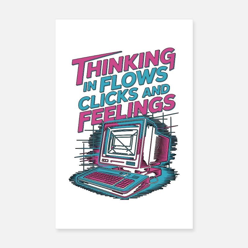 UX/UI Designer Thinking In Flows Product Designer Poster 20 x 30 cm