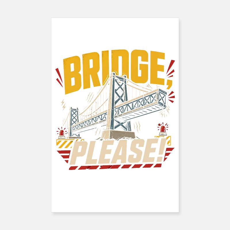 Bridge Engineer Civil Engineering Poster 8" x 12" (20x30 cm)